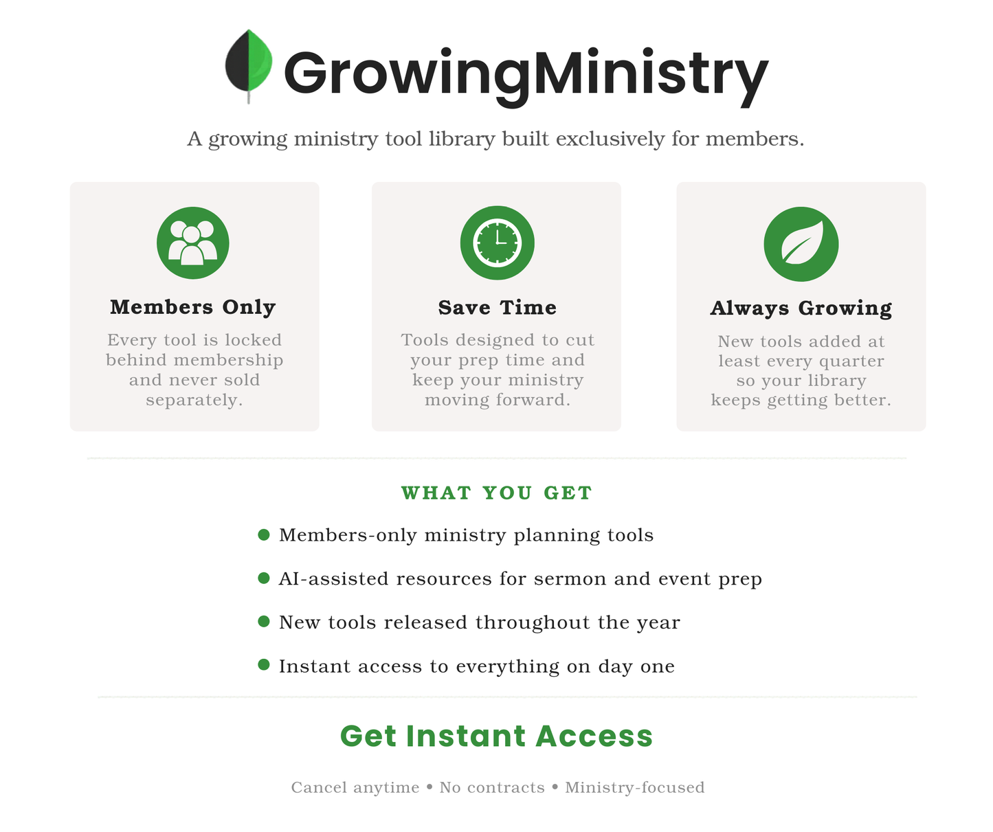 GrowingMinistry Membership