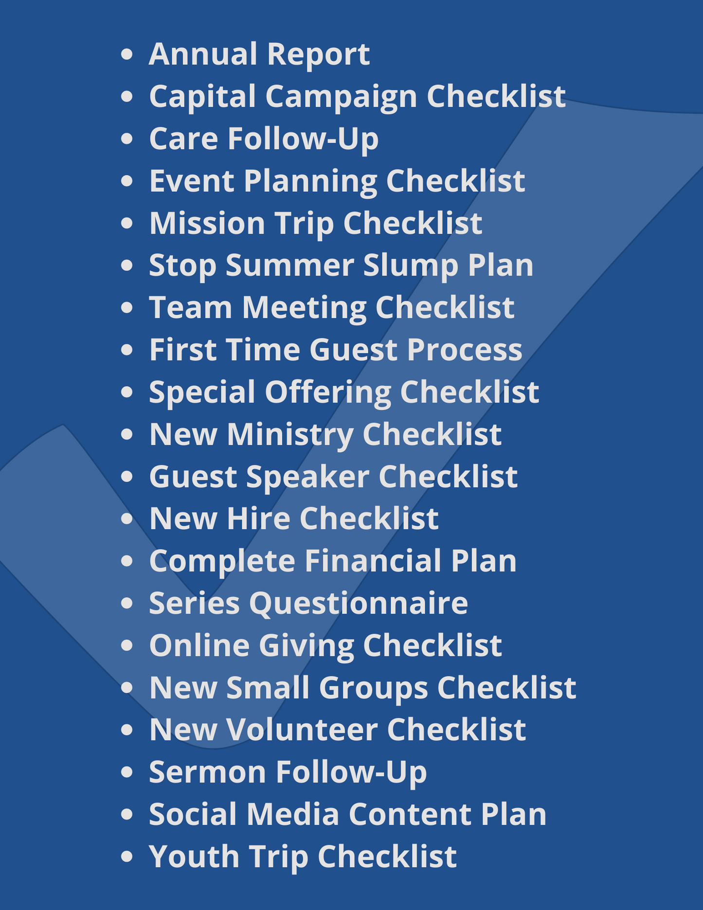 Church Checklist Bundle